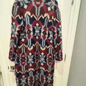 Geometric Patterned Long Coat Shyanne